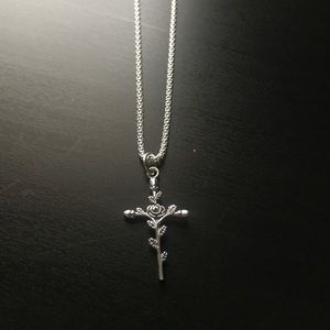 Real Silver Cross Pendant With Chain